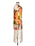 Fab'rik 100% Polyester Graphic Orange Cocktail Dress Size L - photo 4