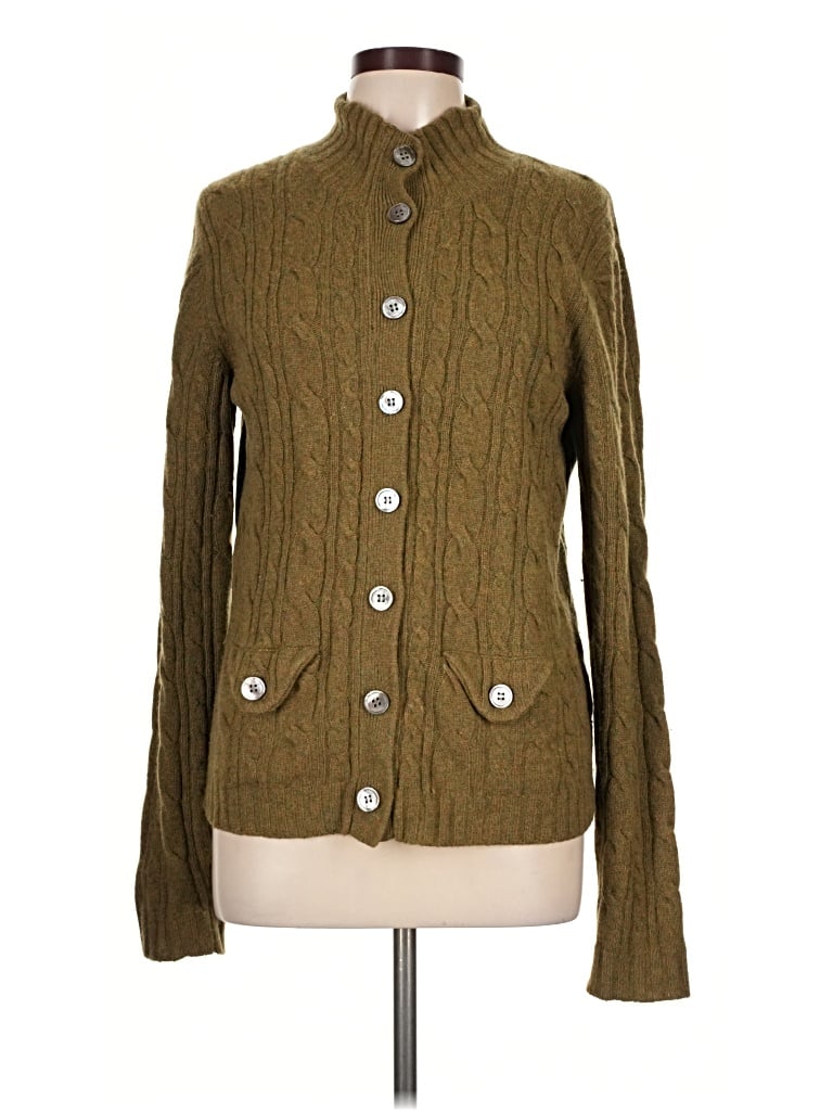 Pre-owned J. Mclaughlin Cardigan Sweater In Green
