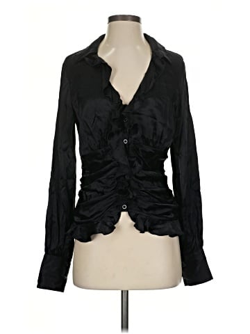 Boston Proper Long Sleeve Silk Top (view 1)