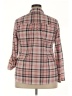 Joe Boxer 100% Polyester Plaid Pink Long Sleeve Blouse Size 2X - photo 2