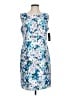 AGB Print Blue Casual Dress Size 12 - photo 1