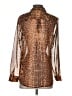 Chico's 100% Polyester Animal Print Brown Long Sleeve Blouse Size XS (00) - photo 2