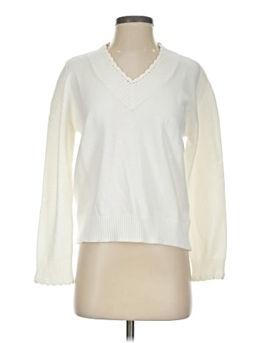 Hem & Thread Pullover Sweater (view 1)