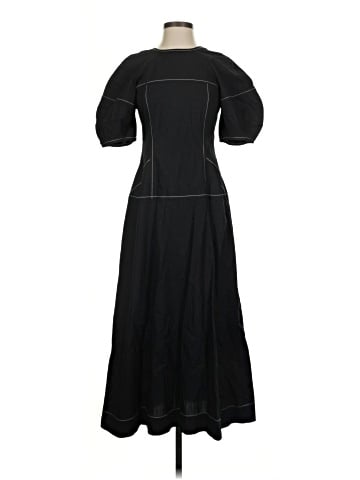 Madewell Puff-Sleeve Drop-Waist Midi Dress (view 1)