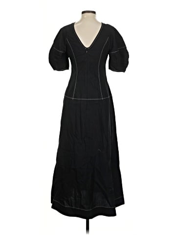 Madewell Puff-Sleeve Drop-Waist Midi Dress (view 2)