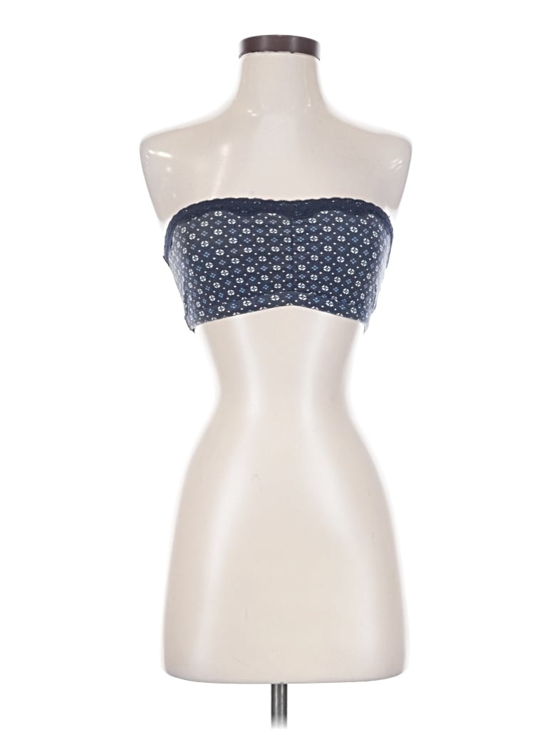 Pre-owned Gilly Hicks Sleeveless Top Blue Strapless Neckline Tops