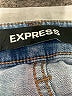 Express Stripes Blue Denim Shorts Size 4 - photo 3