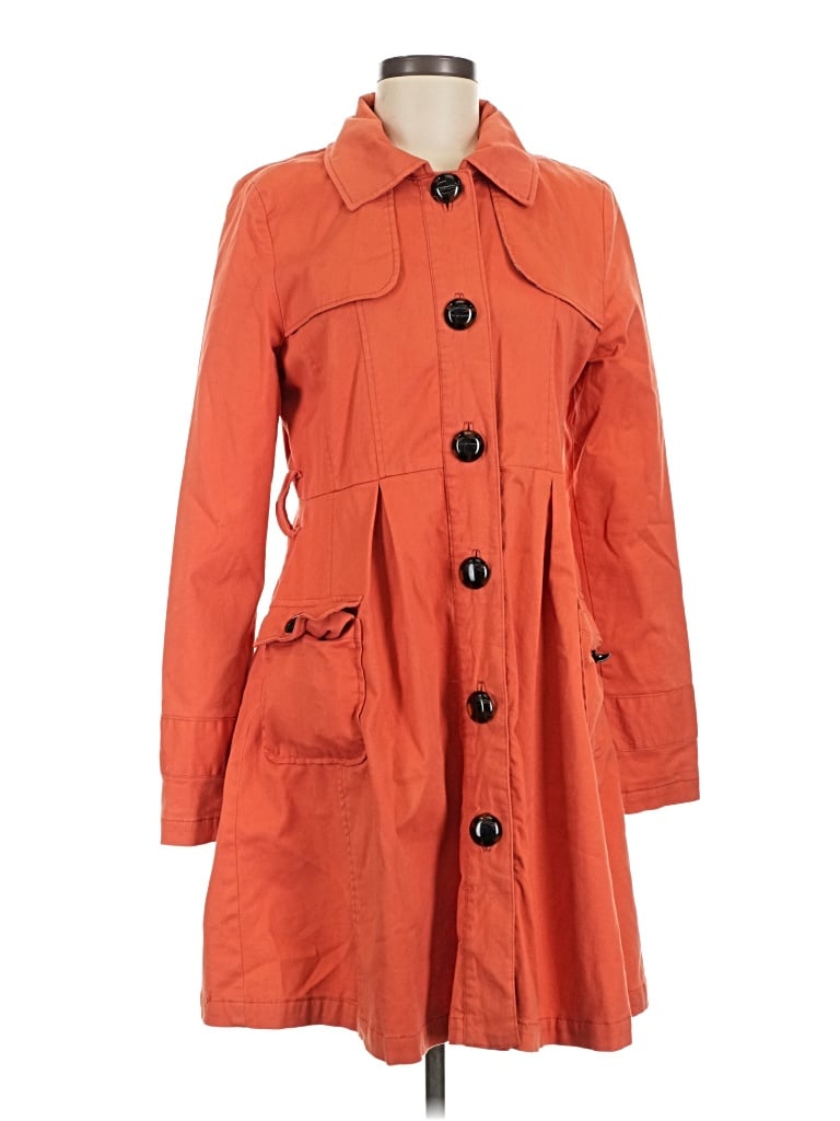 Pre-owned Nine West Trenchcoat In Orange