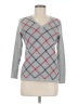 Tommy Hilfiger 100% Cotton Argyle Gray Pullover Sweater Size M - photo 1