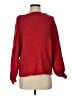 Line & Dot Solid Red Pullover Sweater Size S - photo 1