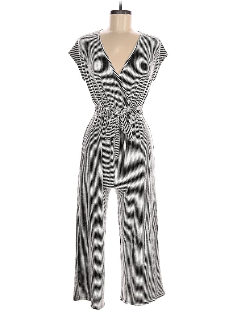 Pre-owned Caution To The Wind Jumpsuit In Silver