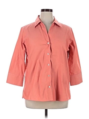 Foxcroft 3/4 Sleeve Button-Down Shirt (view 1)