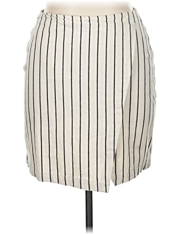 Madewell Wrap Mini Skirt in Stripe (view 1)