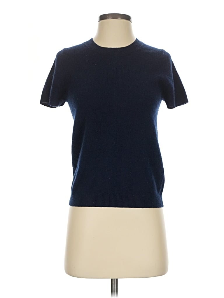 Pre-owned Quince Cashmere Pullover Sweater In Blue