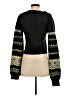 Central Park West Chevron-herringbone Black Cardigan Size Sm - photo 2