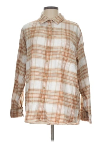 American Eagle Outfitters Long Sleeve Button-Down Shirt (view 1)