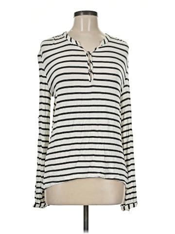 Red Haute Long Sleeve Henley (view 1)