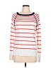 Nautica 100% Cotton Stripes White Pullover Sweater Size L - photo 1