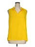 Rose + Olive 100% Polyester Yellow Sleeveless Blouse Size XL - photo 1