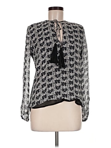 Karina Grimaldi Long Sleeve Silk Top (view 1)