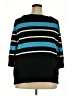 Chaps 100% Cotton Stripes Black Pullover Sweater Size 3X - photo 2