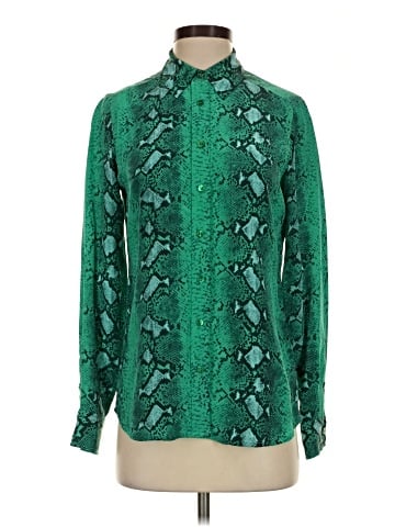 Equipment Long Sleeve Silk Top (view 1)