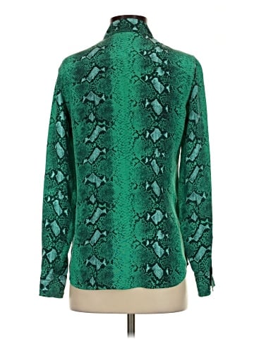 Equipment Long Sleeve Silk Top (view 2)