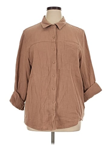 Splendid 3/4 Sleeve Button-Down Shirt (view 1)