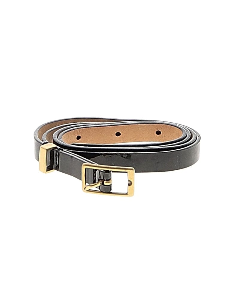 Pre-owned Jcrew Leather Belt In Black