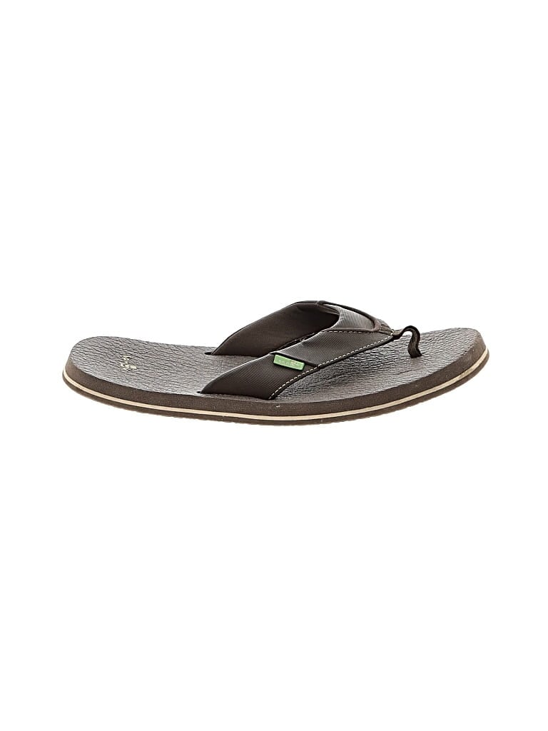 Pre-owned Sanuk Flip Flops In Brown