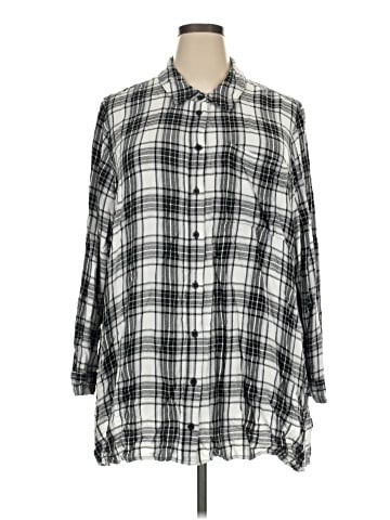 Lane Bryant 3/4 Sleeve Button-Down Shirt (view 1)