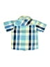 Quad Seven Plaid Blue Short Sleeve Button-Down Shirt 12-18 MO / 18 MO - photo 2