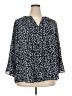 Style&Co 100% Polyester Animal Print Blue 3/4 Sleeve Blouse Size 3X - photo 1