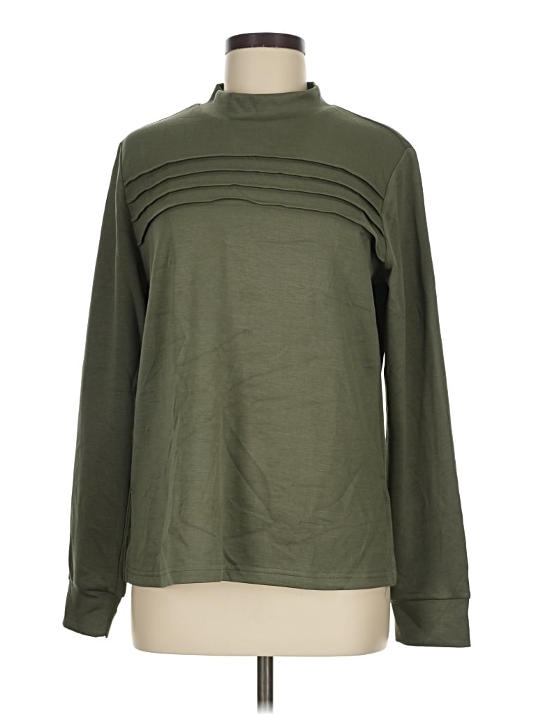 Pre-owned Miholl Long Sleeve Turtleneck In Green
