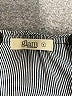 Glam 100% Polyester Stripes Gray Short Sleeve Top Size S - photo 7