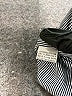 Glam 100% Polyester Stripes Gray Short Sleeve Top Size S - photo 9