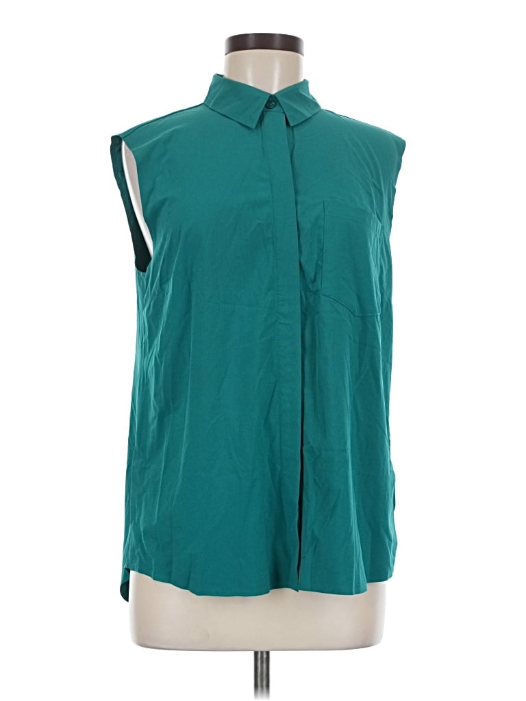 Pre-owned Athleta Sleeveless Blouse In Teal