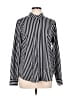 H&M 100% Polyester Stripes Black Long Sleeve Blouse Size 10 - photo 1