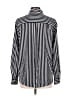 H&M 100% Polyester Stripes Black Long Sleeve Blouse Size 10 - photo 2