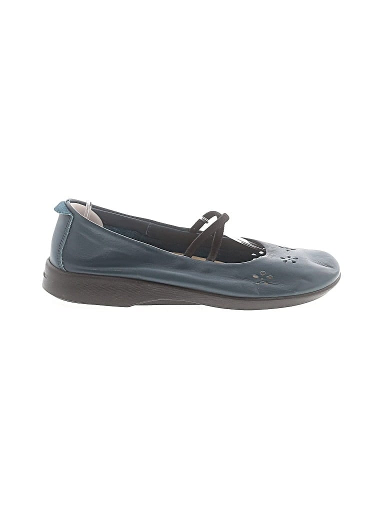 Pre-owned Arcopedico Flats In Teal
