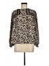 Maurices 100% Polyester Animal Print Ivory Long Sleeve Blouse Size M - photo 1