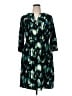 Mossimo 100% Polyester Print Teal Casual Dress Size XL - photo 1