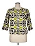 Susan Bristol 100% Polyester Print Green Jacket Size XL - photo 1