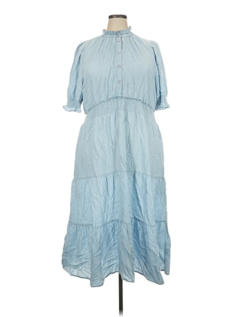 Pre-owned Caslon Casual Dress In Blue