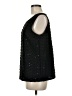 Ann Taylor 100% Polyester Black Sleeveless Blouse Size M - photo 5