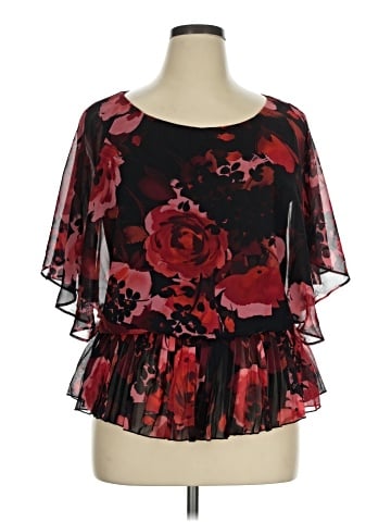 Connected Apparel Short Sleeve Blouse (view 1)