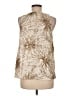 Trina Turk 100% Polyester Tan Sleeveless Blouse Size M - photo 2