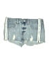 Express Stripes Blue Denim Shorts Size 4 - photo 1