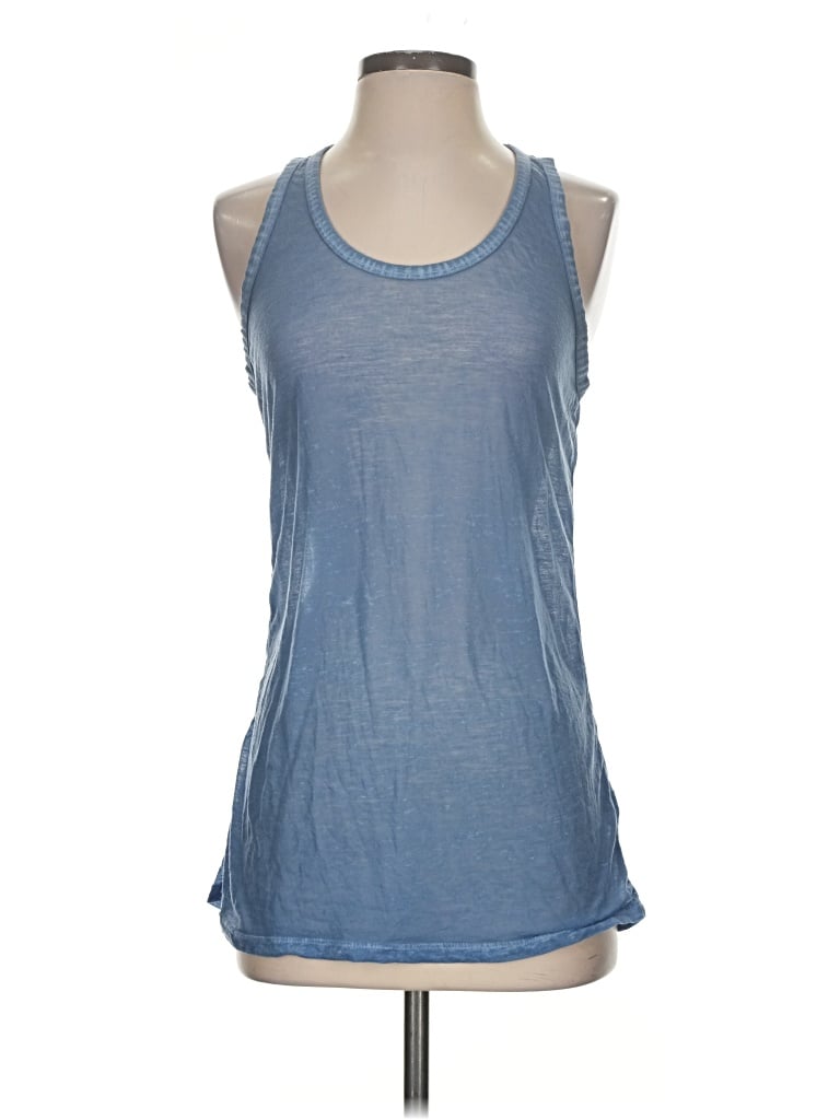 Pre-owned Gaiam Tank Top Blue Halter Neckline Tops