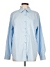 Unbranded Color Block Blue Long Sleeve Button-Down Shirt Size L - photo 1